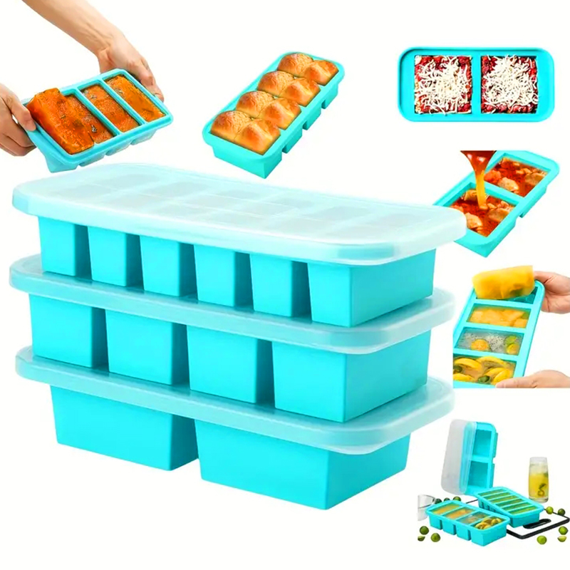 Meal Prep Freezer - 2 or 3-piece Silicone Freezer Tray