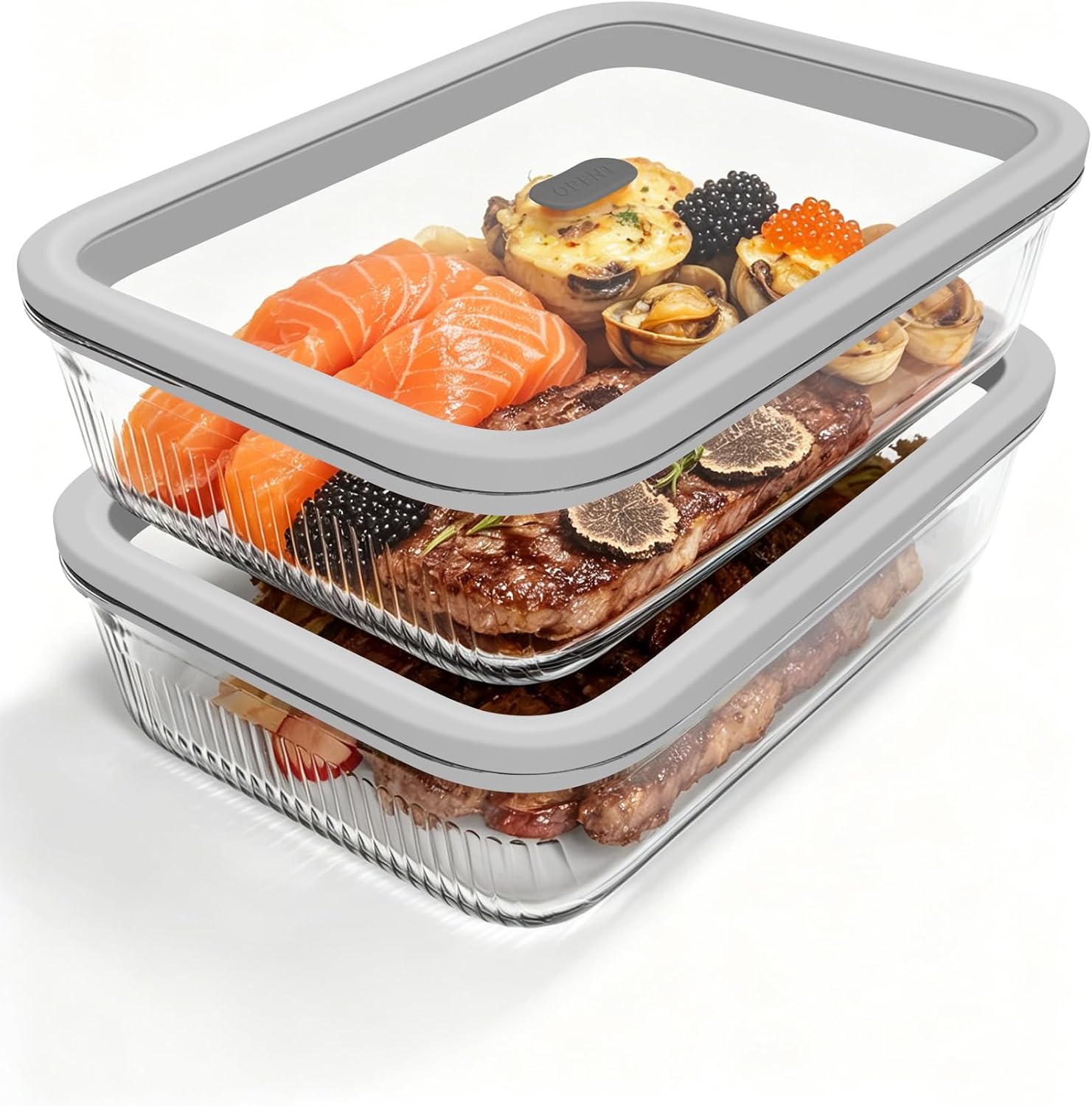 Meal Prep Freezer - 2 Pack Glass Food Storage Containers