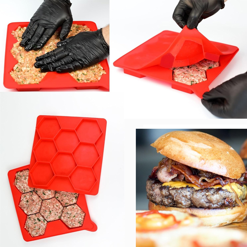 8 Hole Silicone Hamburger Pres - đánh giá và giá Meal Prep Freezer