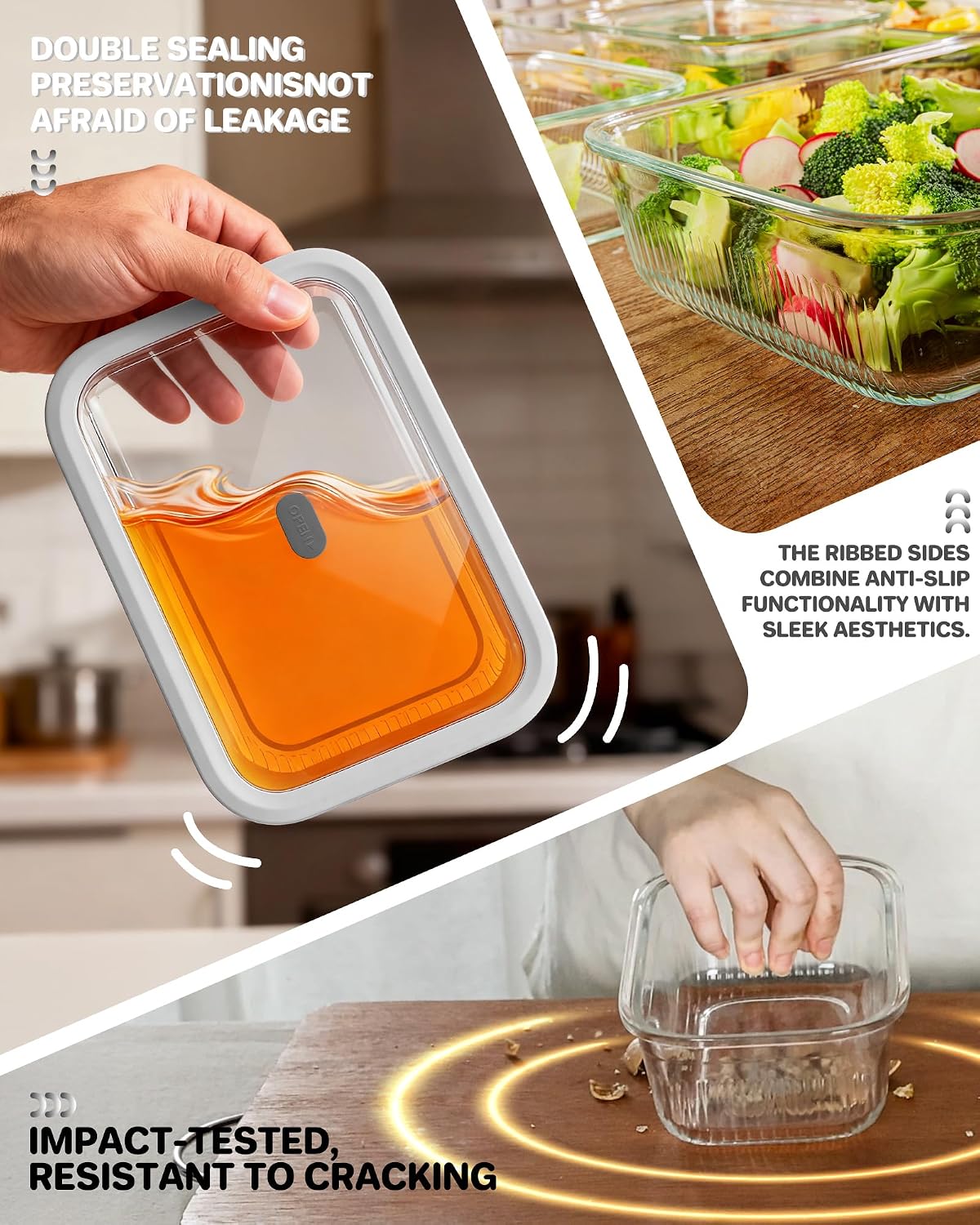2 Pack Glass Food Storage Cont - đánh giá và giá Meal Prep Freezer