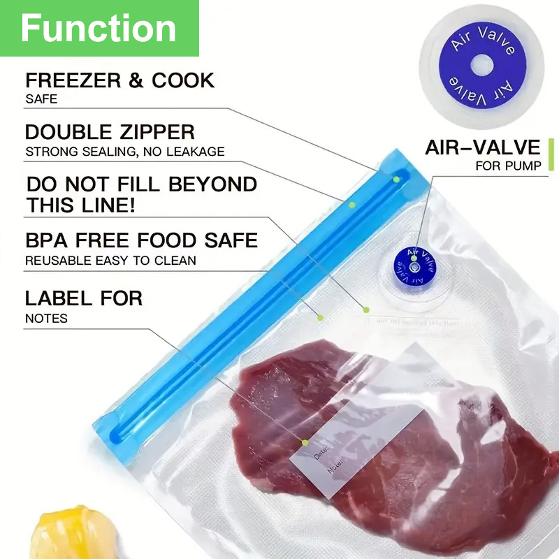 25PCS Reusable Vacuum Sealer B - đánh giá và giá Meal Prep Seafood