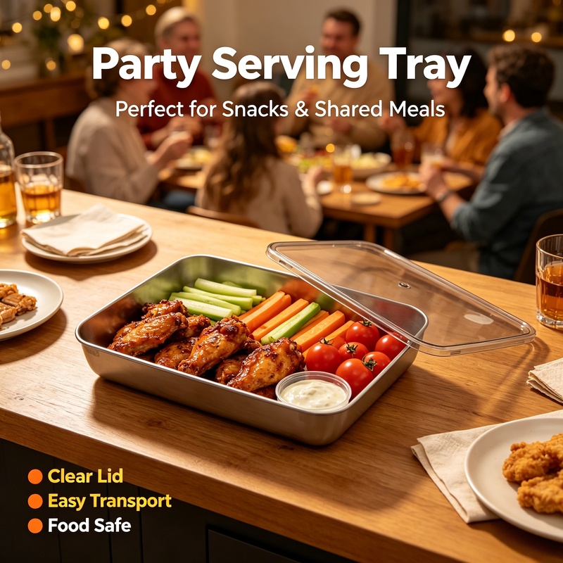 Stainless Steel Square Tray wi - đánh giá và giá Meal Prep Seafood