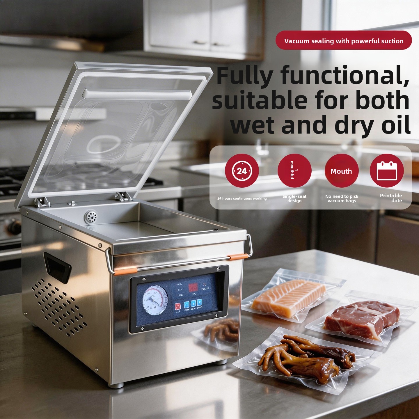 Stainless Steel Food Vacuum Se - đánh giá và giá Meal Prep Seafood
