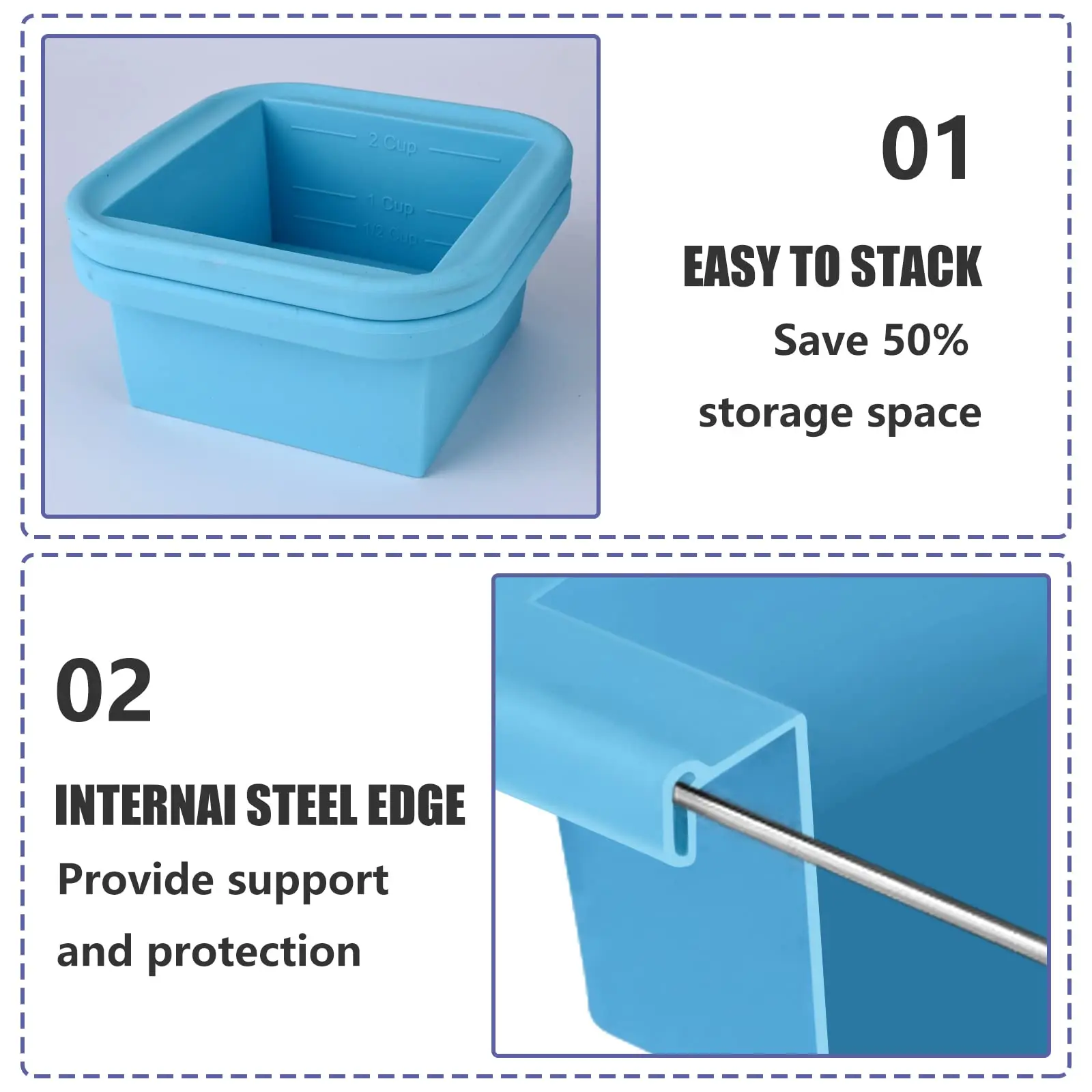 1 2 Cup Silicone Soup Freezer  - đánh giá và giá Meal Prep Freezer